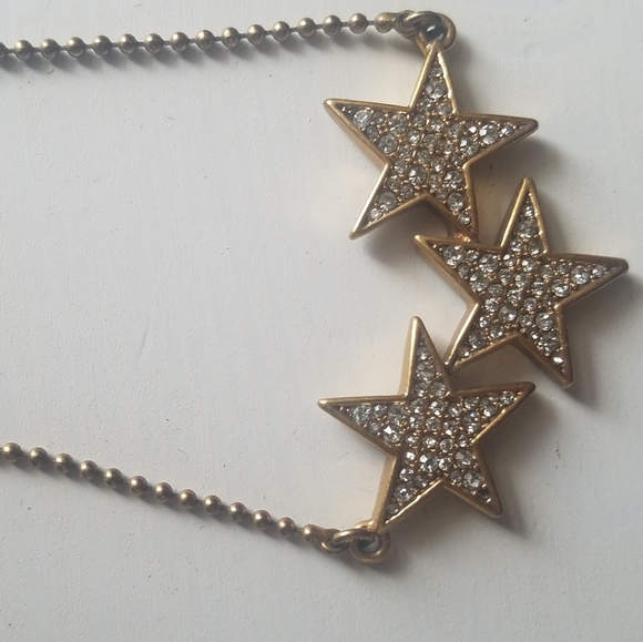 J. Crew 3 Star Long Statement Layer Necklace - Picture 7 of 8